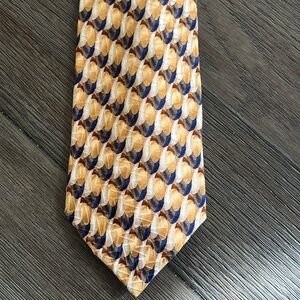 Oscar de la Renta Silk Men’s Neck Tie - Geometric Pattern